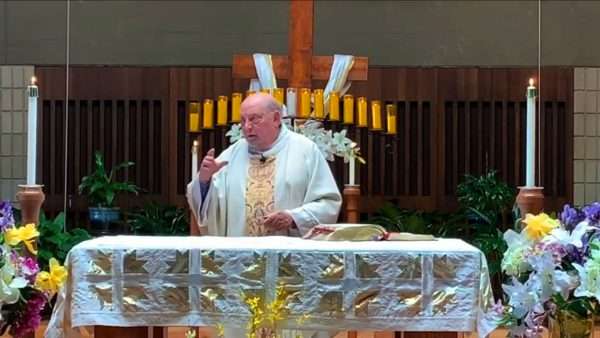 Easter environment Fr Steve homily flowers