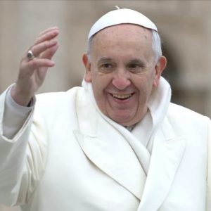 Photo of Pope Francis waving